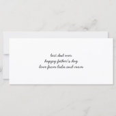 moderne DADA DADDY DAD BRUH FOTO VADERDAG kaart (Achterkant)