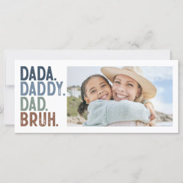 moderne DADA DADDY DAD BRUH FOTO VADERDAG kaart