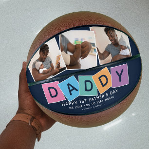 Moderne DADDY 1st Fathers Day Photo Keepomwille Basketbal
