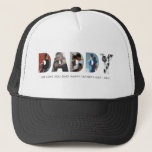 Moderne DADDY Chic Photo Collage Happy Vaderdag Trucker Pet<br><div class="desc">Moderne DADDY Chic Photo Collage Happy Vaderdag Trucker Hat</div>