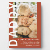Moderne DADDY-foto & citaat Vaderdag Fotoplaat (voorkant)