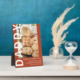 Moderne DADDY-foto & citaat Vaderdag Fotoplaat