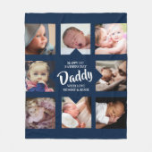 Moderne Daddy-foto-collage Fleece Deken (Voorkant)