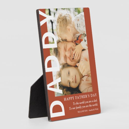 Moderne DADDY Foto & Quote Vaderdag Fotoplaat (Zijkant)