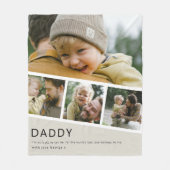 Moderne Daddy-foto-strip-collage Fleece Deken (Voorkant)