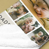 Moderne Daddy-foto-strip-collage Fleece Deken