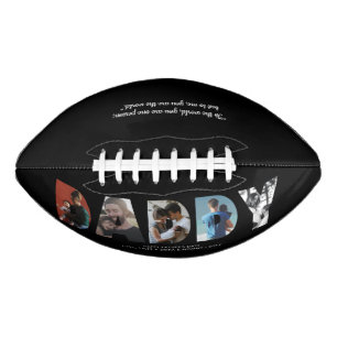 Moderne DADDY-foto, zwart, Happy Vaderdag American Football