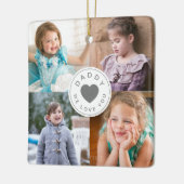 Moderne Daddy Fotocollage Keramisch Ornament (Links)