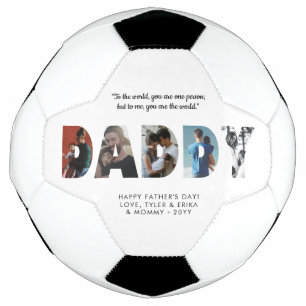 Moderne DADDY Photo Collage Chic Happy Vaderdag Voetbal