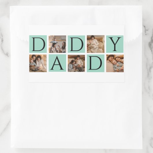 Moderne Daddy Photo Collage Sticker – Aangepaste 5 (Tas)
