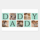 Moderne Daddy Photo Collage Sticker – Aangepaste 5 (Voorkant)