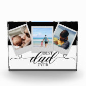Moderne dag beste vader op maat fotoblokken (Voorkant)