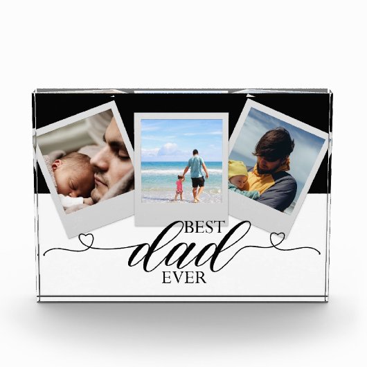 Moderne dag beste vader op maat fotoblokken (Voorkant)