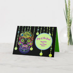 Moderne Dag van de Doden Dia De Los Muertos Persoo Kaart