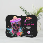 Moderne dag van de dood in het ziekenhuis nodigt r kaart (Staand voorkant)