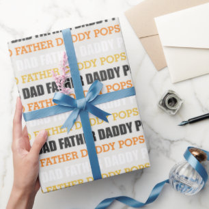 Moderne dag van de vaders Typografie Cadeaupapier