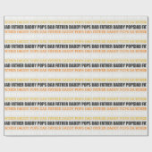 Moderne dag van de vaders Typografie Cadeaupapier (Vlak)