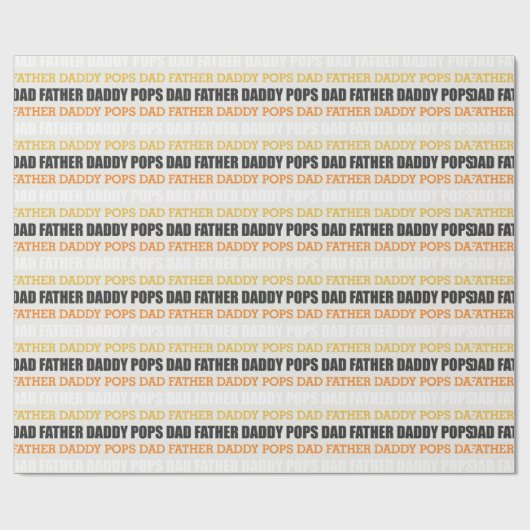 Moderne dag van de vaders Typografie Cadeaupapier (Vlak)