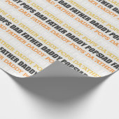 Moderne dag van de vaders Typografie Cadeaupapier (Hoek)