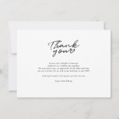 Moderne dag van het huwelijk met handschrift Foto  Notitiekaartje (Achterkant)