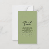 Moderne dag van het huwelijk met handschrift Foto Notitiekaartje (Achterkant)