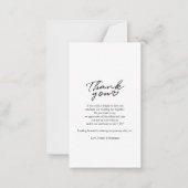 Moderne dag van het huwelijk met handschrift Foto  Notitiekaartje (Achterkant)