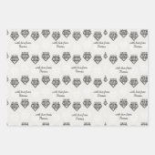 Moderne dag van zwarte en witte vaders Aangepast Inpakpapier Vel (Voorkant)