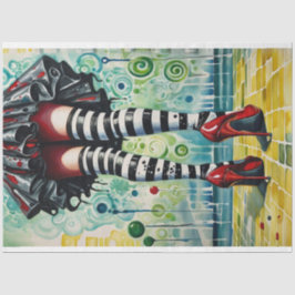 Moderne dag verachtelijk stijlvolle heks decoupage tissuepapier