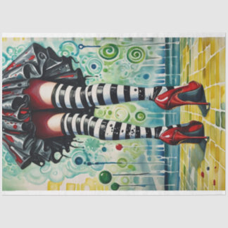 Moderne dag verachtelijk stijlvolle heks decoupage tissuepapier