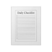 Moderne Dagelijkse Checklist Notitieblok (Linkerzijde)