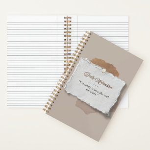 Moderne Dagelijkse Motivatie Zachte Mocha Mist Notitieboek