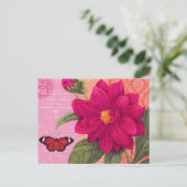 moderne dahlia briefkaart (Staand voorkant)