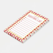 Moderne Daisies Boodschappenlijst Post-it® Notes (Schuin)