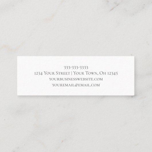 Moderne Daisies Trendy Grey Boho Mini Visitekaartje (Achterkant)