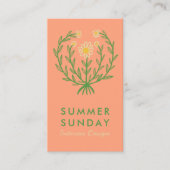 Moderne Daisy Flower Logo CUSTOM Bloemen Visitekaartje (Voorkant)