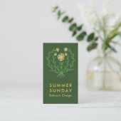 Moderne Daisy Flower Logo CUSTOM Bloemen Visitekaartje (Staand voorkant)