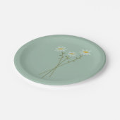 Moderne Daisy Groene Papieren Bord (Gekanteld)