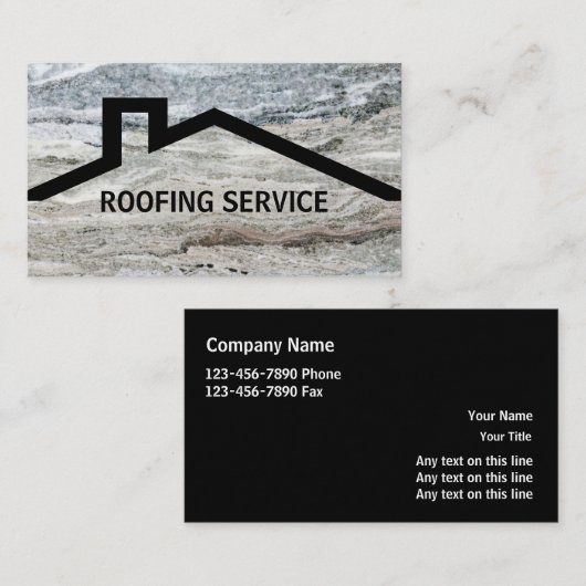 Moderne dakbedekking visitekaartje (Voorkant / Achterkant)