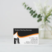 Moderne dakbedekkingsservices met vet ontwerp visitekaartje (Staand voorkant)