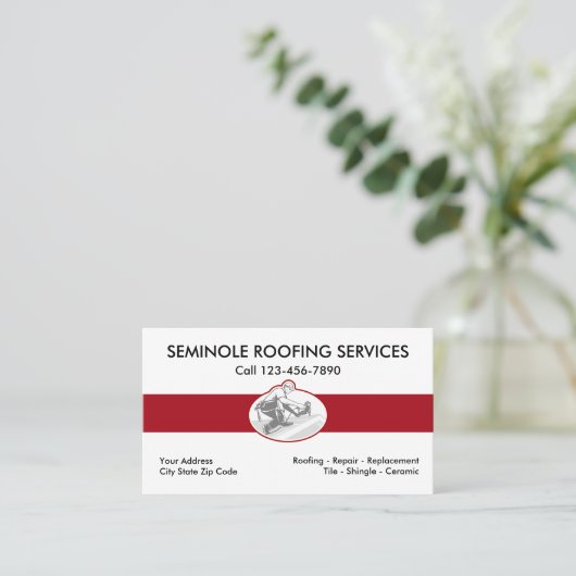 Moderne dakreserveringsservice visitekaartje (Staand voorkant)