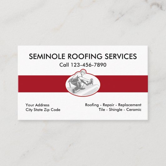 Moderne dakreserveringsservice visitekaartje (Voorkant)