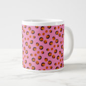moderne Dalmatische cheetah dierenprint Monogram Grote Koffiekop (Voorkant rechts)