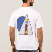 Moderne dame achter de regenboog T-shirt (Achterkant)