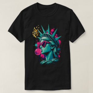 Moderne Dame Liberty Pop Art - Hart Zonnebril T-shirt