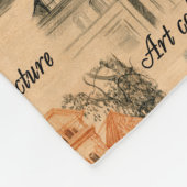 Moderne dames en huizen fleece deken (Hoek)