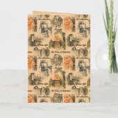 Moderne dames en huizen folie wenskaart (Achterkant)