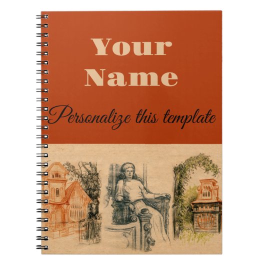 Moderne dames en huizen notitieboek (Voorkant)