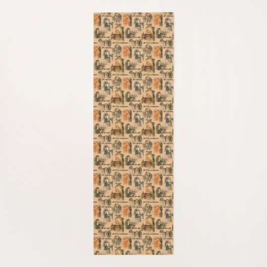 Moderne dames en huizen yogamat (Achterkant)