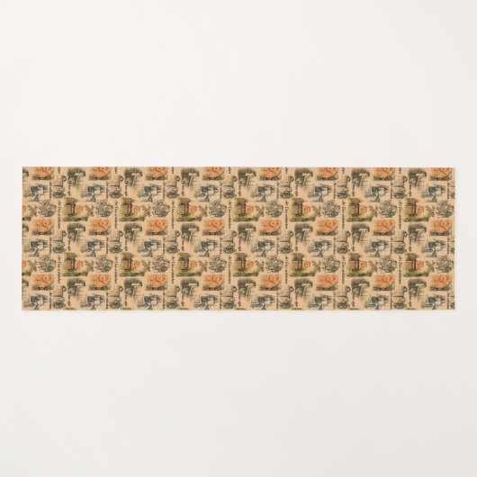 Moderne dames en huizen yogamat (Voorkant (horizontaal))