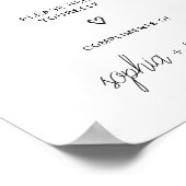 Moderne dameskamer minimalistische trouwbadkamer poster (Hoek)